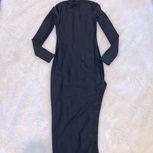 Black Side Spilt Maxi-Dress
